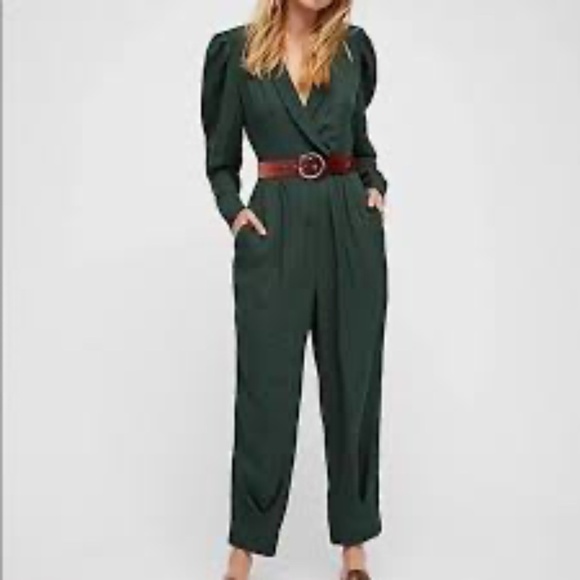 Free People Pants - NWT Free People women's jade green star eyes jumpsuit size medium